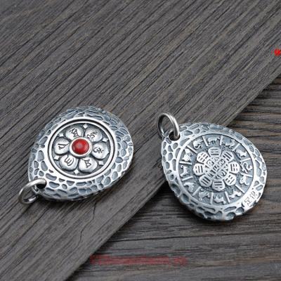 Mặt dây chuyền khắc Om Mani Padme Hum B